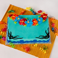 Flower Blue Cake - 2kg